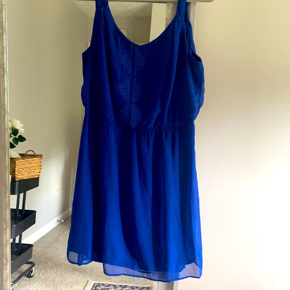Gap Navy Blue chiffon dress. Size Large